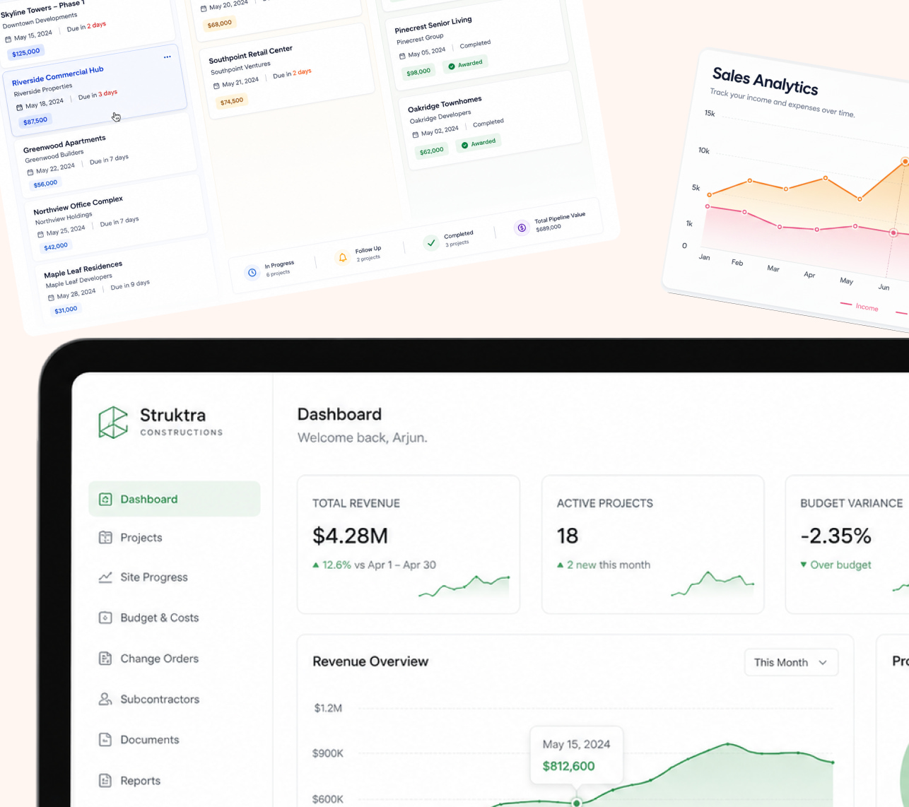 hero - Custom Construction Software Development Services