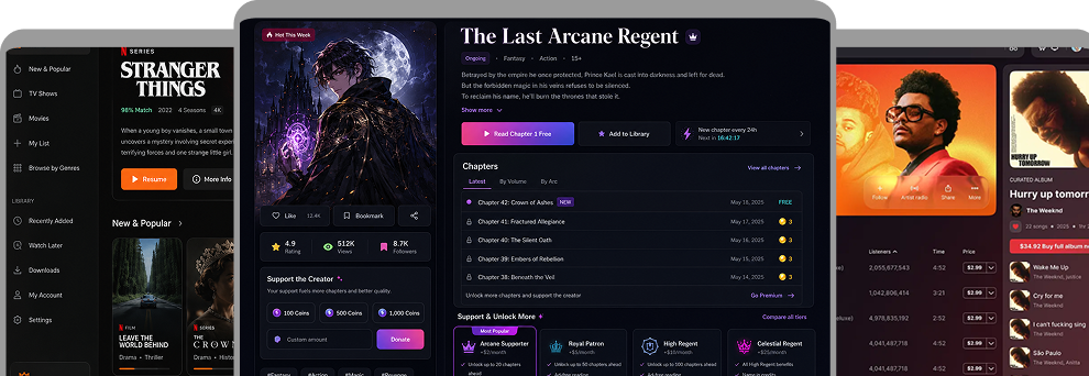 Product screens