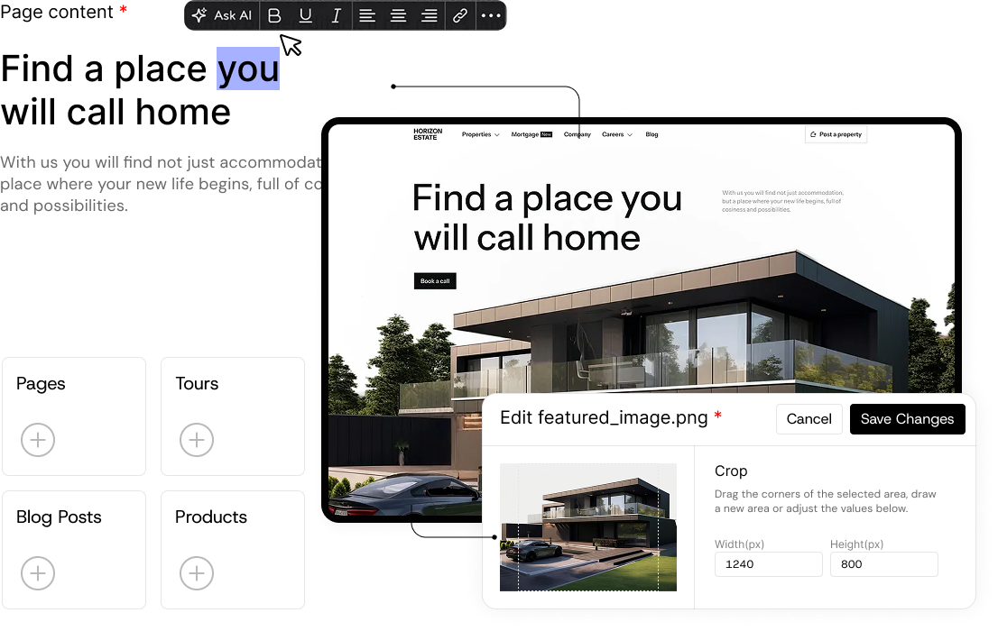 No Developer dependency to edit content