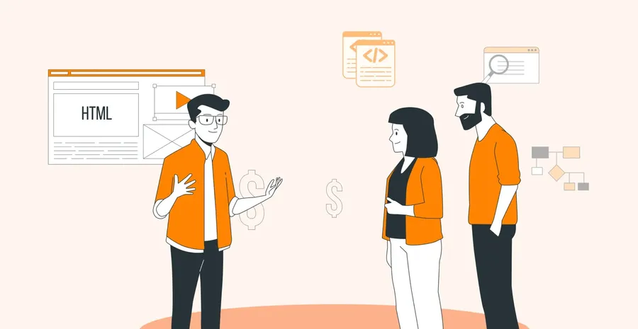 Webflow development guide for B2B and SaaS founders, illustration